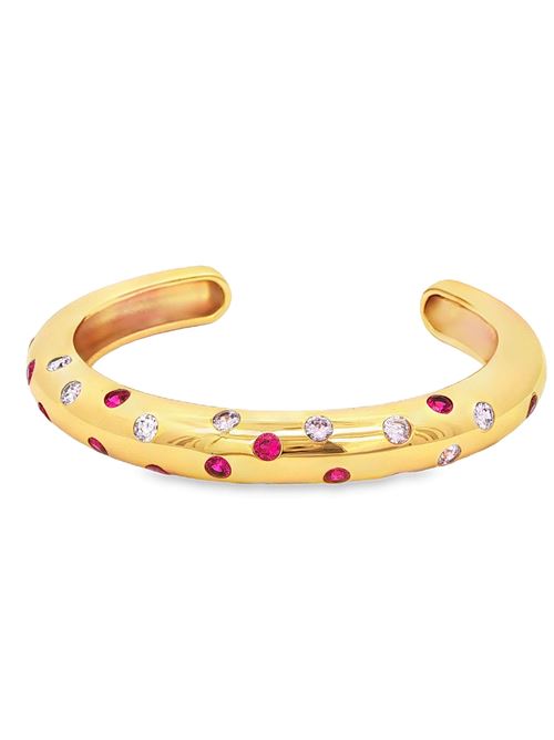 Glamour gold fucsia&rosa bracelet<BR/>
